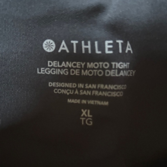 Athleta Delancey Moto Tight Leggings black XL NWT - Picture 2 of 9